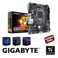 GIGABYTE B365M D2V Ultra Durable LGA 1151 M-ATX Motherboard + INTEL CPU COMBO