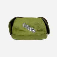 GOERS BENNETT hat - Grass green and brown denim bucket hat