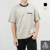 D2SHOP Men's T-shirt with surgical pocket neckline, soft, airy, high-quality cotton B-506