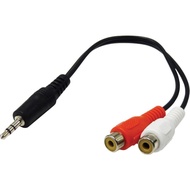 3.5 Male to 2 RCA Female Audio Cable 30 CM 3.5mm Jack to RCA-2/