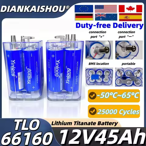 100% Original Yinlong 2.3V 45Ah 12V 45Ah Lithium Titanate Battery 10C DIY 12V 24V 48V Electric Boat 