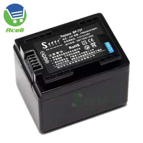 BP-727 Battery for Canon LEGRIA HF R86 R806 R76 R706 R66 R47 R48 R406 R36 R38 R506 M52 M60 Camcorder