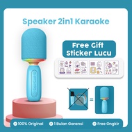 【COD】KOOYIINN Speaker Bluetooth 2Mic 1 Set Karaoke Speaker KTV Cute Stereo Wireless Lucu Portabel Ou