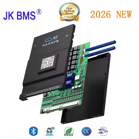 Jikong Smart BMS B2A24S20P Active Balance 24V 36V 48V 52V 200A 150A Bluetooth RS485 With Switch For 
