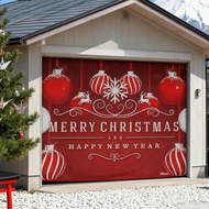 Christmas Garage Door Banner 7x8 Feet Decorative Garage Door Banner for Party Yard Wall Porch Patio 