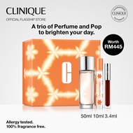 Clinique 3-pcs Set with Clinique Happy Perfume Spray 50ml (worth RM445) •  Perfectly Happy Fragrance and Makeup Set