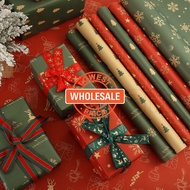 [Wholesale Price]Christmas Elements Kraft Paper / Xmas Present Box Wrapping Paper / Christmas New Year Party Supplies / Christmas Favor DIY Decorative Paper / Christmas Decoration