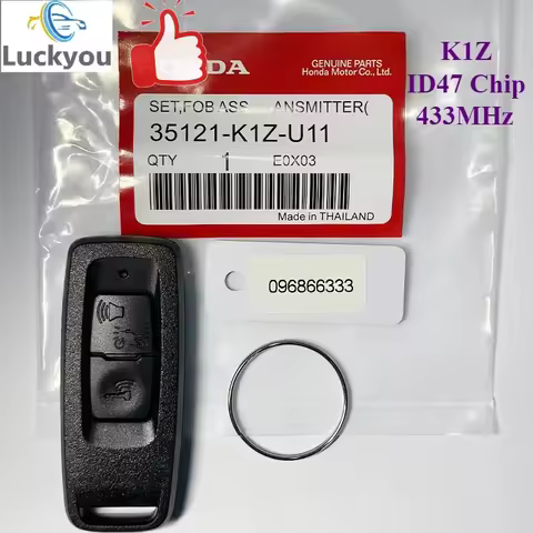 35111-K1Z-U11 For 2022 Year Honda 433.92MHz ID47 PCX PCX160 Motorcycle Remote Key 2 Button Chip K1Z 