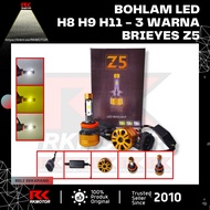 LED Car Motorcycle Headlight H8 H9 H11 H16 3 Colors White Yellow Warm White - Z8