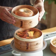 日本霜山 圓形竹製蒸籠組(2籠1蓋)-15cm