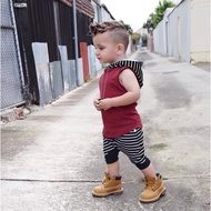 Baby Kids Fashion Hoodies Sleeveless Top Short JC001