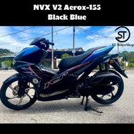 YAMAHA NV-X NVX V2 AEROX-155 (32) BLACK BLUE COVER SET (STICKER TANAM) RAPIDO NEW ACCESSORY AKSESORI
