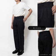 CU PANTS [7สี] กางเกงสแล็ค Double Pleated Trouser เอวสูง ทรงกระบอกตรง Classic Pants