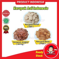 Kerupok Beras Padi Bawang &amp; Pentol &amp; Jengkol 400g Asli Product Indonesia 🇮🇩 Keropok Kerepek Krupok Jering ikan udang CMS