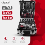 REAIM 187 Pcs Tool Box Set Spanar Box Tool Set Heavy Duty Tool Drawer Set  Total Tool Set 工具套装