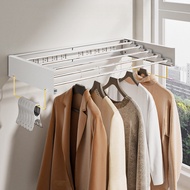 Indoor Folding Clothes Drying Rack Wall-Mounted Concealed Drying Rack Balcony Clothes Hanger Clothes