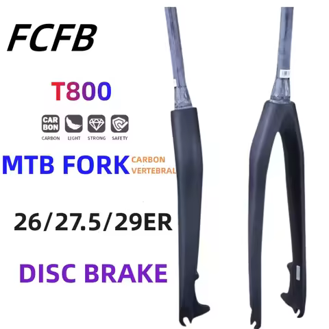 carbon fork Matte 3K Carbon Fibre Mountain Bicycle Disc Brake Front Fork Tapered Tube MTB Bike Parts