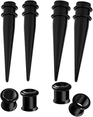 Bngukju 1G/7MM + 9MM Stainless Steel Ear Gauge Taper Stretching + Single Flare Plugs Flesh Tunnel Ki