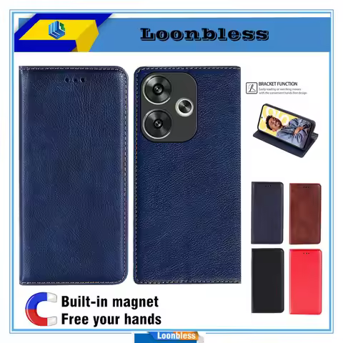 Book Case For Etui Xiaomi Poco C65 Poco X6 Pro F6 M6 M5 M5s M4 M3 F3 F2 F5 F4 X4 X3 X6 X5 Pro GT 4G 