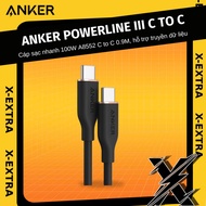 ANKER A8552 0.9m fast charging cable, A8553 1m8 PowerLine III Flow C to C 100W 5A