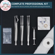 Flymesitr Stainless Steel Piercing Forceps Clamp Tool Lip Nail Earring Puncture Clip Open Close Ear 