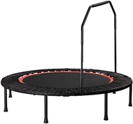 Home Office Foldable Fitness Trampoline with Handles Mini Exercise Bouncer for Adult Gym Indoor Workout Cardio Weight Loss 101x22cm