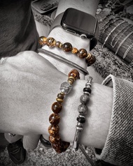 根珀/緬甸花珀 銅銀製手串