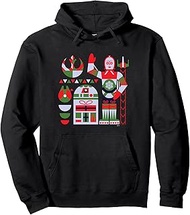 R2-D2 and C-3PO Nordic Print Christmas Holiday Pullover Hoodie