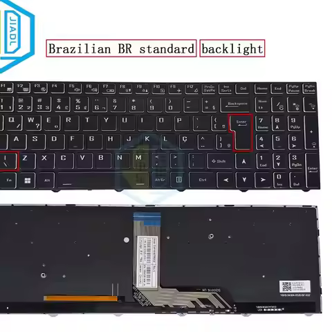 US UK BR PO IT Backlit Keyboard For CLEVO CVM18H93US9430 CVM18H93US9430B 6-80-PC510-010-1 Aspire Lit