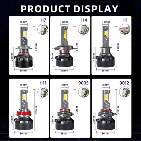 PANDUK H7 H4 Led H11 3 Copper Tube 9800000LM 6400W Led Lights For Car H1 9005 HB4 9006 K5C K5F 4300K
