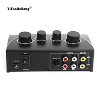 Portable Dual Mic Inputs Audio Sound Mixer For Amplifier &amp; Microone Karaoke Ok Mixer Black EU Plug for Company