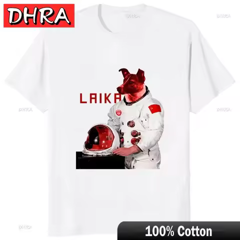 LAIKA BOSS CCCP Dog T-Shirt Soviet Russia USSR Space Men's T Shirt Harajuku Printed Clothing Vintage