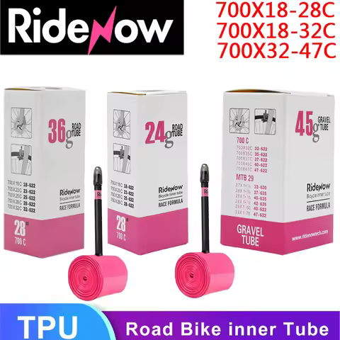 RideNow ROAD Bicycle TPU Inner Tube 700x18 23 25 28 30 32 Tire Camera gravel MTB 29x1.5 1.75 Bike Ty