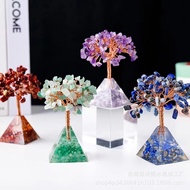 Supply Pyramid Fortune Tree Crystal Gravel Tree Handmade Crystal Gravel Fortune Tree