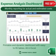 Excel Template - Expense Template Excel (Free 12-in-1 Bundle Excel Course Books)