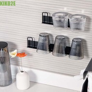 KIKO2E Cup Storage Rack, No Drilling Metal Coffee Cups Holder, Practical Heavy-Duty Wall-mounted Sav