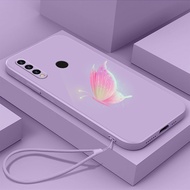 TPU drawing colorful butterfly-lanyard Huawei p30 lite- Huawei p20 lite- Huawei p30- Huawei p20- Hua