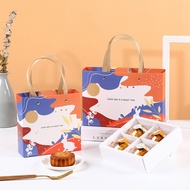 Mid-Autumn Festival Mooncake Egg Yolk Pastry Packaging Box Baking Handmade 4/6-Cavity Snow Skin Flow