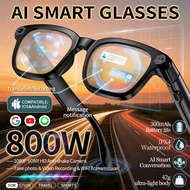 AI Recognition Smart Glasses 8mp Camera BLUETOOTH Music Frames Touch Sunglasses