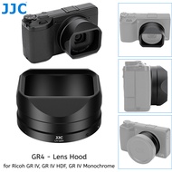JJC GR4 Camera Lens Hood for Ricoh GR IV GRIV GR4 GR IV HDF GR IV Monochrome Camera, Metal Square Le