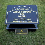BATU NISAN DUDUKAN MAKAM FULL GRANIT- PACKING KAYU
