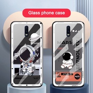 Casing OPPO R17 Pro R7 Lite R9S Plus R7kf R9sk R11 R11S R9 R15 Fashion New NASA Astronaut Glass Phone Case Anti-Scratch Shockproof Back Protective Cover