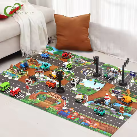 Baby Play Mat City Traffic Road Map Mat Carpet City Car Parking Lot Roadmap Traffic Signs Baby Climb