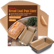 Webake Unbleached Parchment Paper Loaf Pan Liners for Baking Bread 9x5, 1lb 1.5lb 2lb, Original Prec