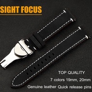 19mm 20mm Vintage Deployant Clasp Leather Watch Strap for Tudor Black Bay Pro/GMT/Chrono/P01/Ranger/Pelagos/Fifty-Eight/39/41 S&amp;G Watch Band Tudor Deployment Clasp Watch Strap Watchband