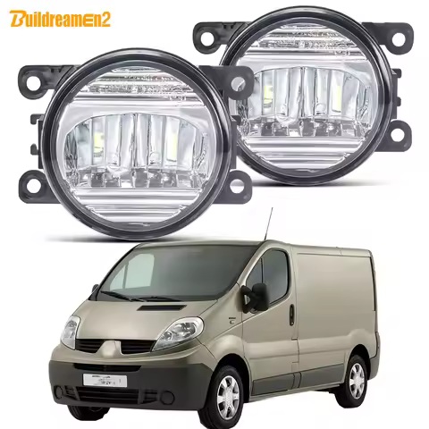 2 X Car Fog Light Assembly 30W LED Fog DRL Daytime Running Lamp 12V For Renault Trafic 2.5L L4 Diese