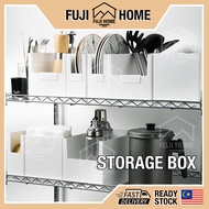 🏠READY STOCK🏠Japanese Style Multipurpose Plastic Storage Basket Organiser Box Kitchen Makeup Desk St