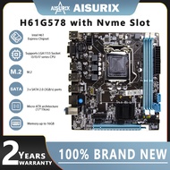 Brand NEW100% AISURIX H61 Mobo Motherboard LGA1155 Socket I3/I5/I7 ATX Intel DDR3