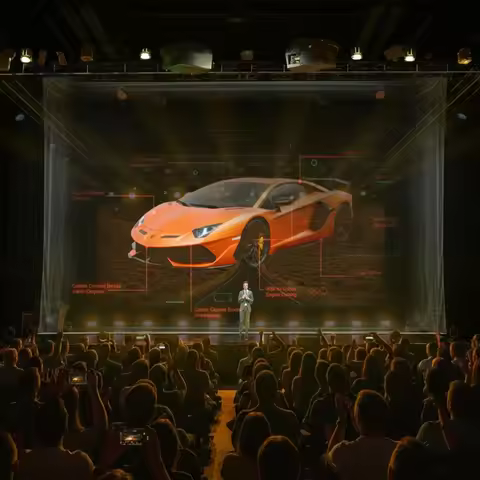 Hologram Laser Projector Hologram Technology 3D Holographic Show Holographic Mesh Projection