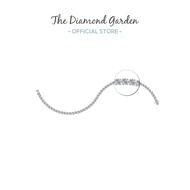 TDG 10K Gold Lab Grown Round-cut Diamond Tennis Bracelet